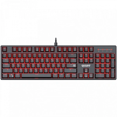 Клавиатура Defender Quest GK-596, Black, Wired, Gaming, Multimedia, USB (45596)