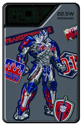 Пауэрбанк Transformers TF-D10 Optimus Prime, 10000 mAh - Gray (TF-D10-OP)