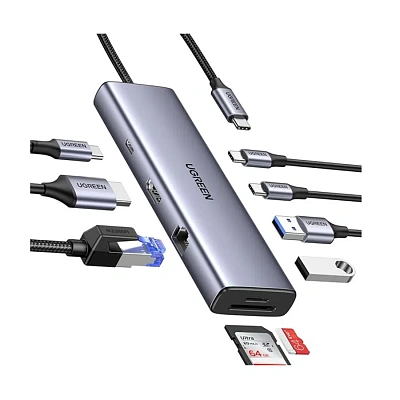 Хаб UGREEN USB-С 9-в-1, CM498A (85774) 