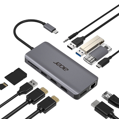 Док-станция Acer 12in1 silver (HP.DSCAB.009)