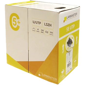 Кабель MOLEX Cat.5e U/UTP, 4 пары, 305 м, жёлтый (CAA-00462-YL)