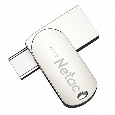 Флэш-накопитель 64GB 3.2 Netac U785C OTG серебристый (NT03U785C-064G-32PN)