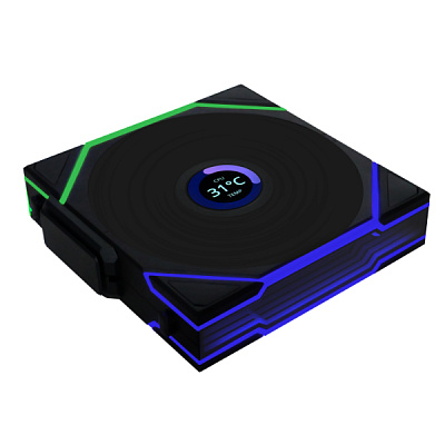 Вентилятор для корпуса Lian Li Uni Fan TL Wireless LCD 120 ARGB Reverse Blade, Black (12RTLLCD1W1B)