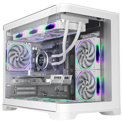 Компьютерный корпус 1STPLAYER UV6 WHITE (UV6-WH-2FC7R-W-1FC7-W)