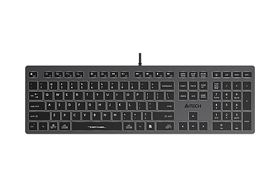 Клавиатура A4Tech Fstyler FX60H, Grey (White Backlit), (FX60H (GREY) (WHITE BACKLIT))