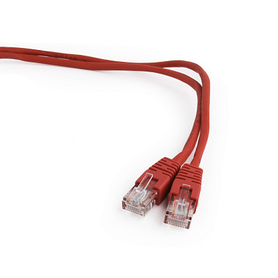 Патч-корд UTP Cablexpert PP12-2M/R кат.5e, 2м, литой, многожильный (красный) (PP12-2M/R)
