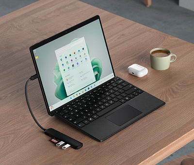 Картридер / USB-хаб Satechi 6-in-1 USB-C Slim Multiport Adapter - Black (ST-P6SK)