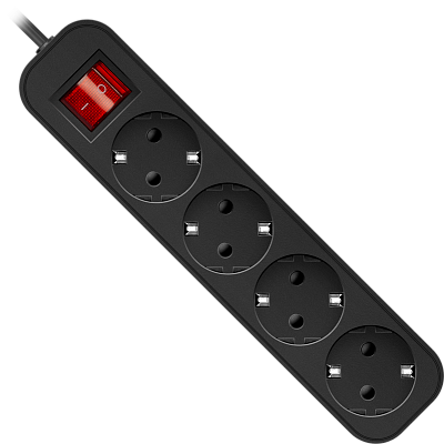 Удлинитель DEFENDER с заземлением G430 3 м, 4 розетки (99338)