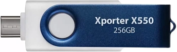 USB флеш-накопитель 256GB Patriot Xporter X550, USB 3.2/Type-C, white-blue (PS256GX550AAD)