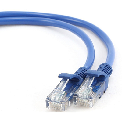 Патч-корд UTP Cablexpert PP12-1M/B кат.5e, 1м, литой, многожильный (синий) (PP12-1M/B)