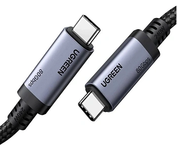 Кабель UGREEN USB C - USB C, 4.0 Gen4, 80Gbps, 1m, L706 (65383)
