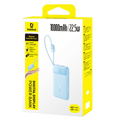 Портативный внешний аккумулятор Baseus EnerFill FC11, 10000mAh 22.5W - Blue (E0027R06)