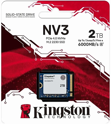 Твердотельный накопитель SSD Kingston SNV3SM3/2T0 2TB Mini M.2 2230 PCIe Gen4 x4 (SNV3SM3/2T0)