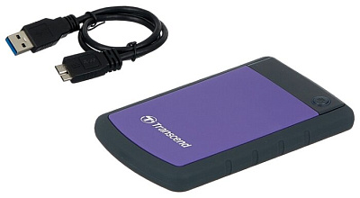 Внешний жесткий диск HDD 2TB USB3.0, Transcend  StoreJet 2.5" TS2TSJ25H3P (TS2TSJ25H3P)