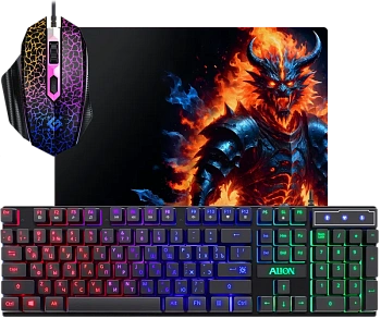 Игровой набор (клавиатура+мышь+коврик) Defender Alion GS-987 (52987)