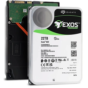 Жёсткий диск HDD 22Tb SATA 6Gb/s Seagate Exos X22 (ST22000NM002E)