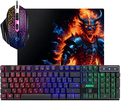 Игровой набор (клавиатура+мышь+коврик) Defender Alion GS-987 (52987)