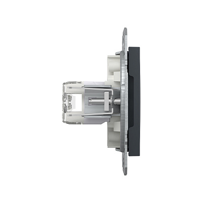Розетка компьютерная двойная SE EPH4800171 Asfora RJ45 кат. 6 механизм антрацит (EPH4800171)
