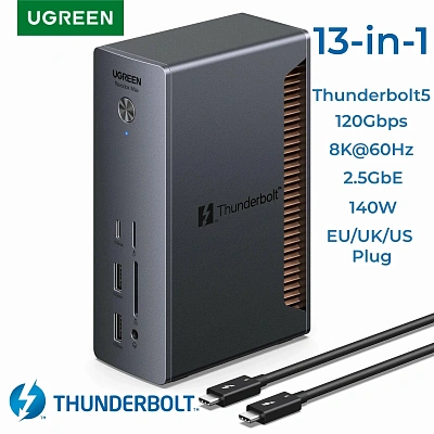 Док станция UGREEN USB-C 13-в-1 Thunderbolt 5, U715 (45790A)