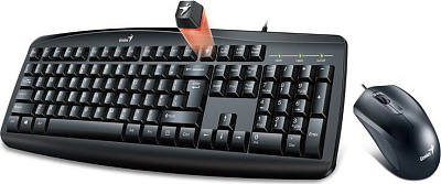 Комплект проводной Genius KM-200 чёрный (31330003416)