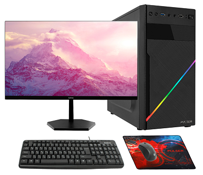 Системный блок PULSER Standard 178M + Монитор 23.8" Sanc M2453FXG + Клавиатура мышь (Standard 178M)