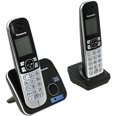 Радиотелефон PANASONIC KX-TG6812RUB Black-silver (KX-TG6812RUB)