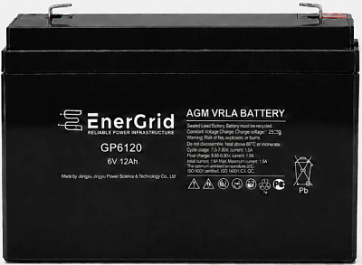 Аккумулятор EnerGrid GP6120, 6В 12Ач (EnerGrid GP6120)