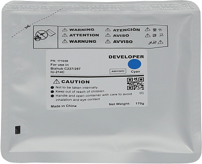 Девелопер CET IU-214C для KONICA MINOLTA Bizhub C227/C287 (CET) Cyan (CET171038)