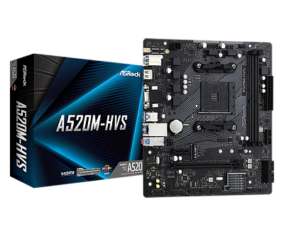 Материнская плата ASRock A520M-HVS (90-MXBE60-A0UAYZ)