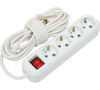 Удлинитель без заземления Defender B240 10 А, 7 м, 4 розетки, белый (99282) Удлинитель без заземления Defender B240 10 А, 7 м, 4 розетки, белый (99282)