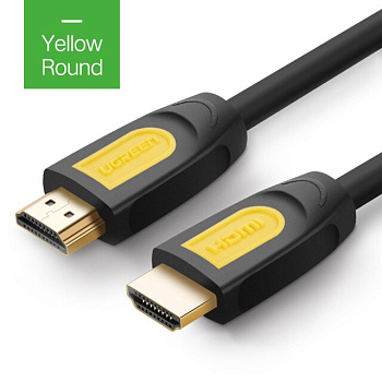Кабель UGREEN HD101 HDMI Round Cable 20m (Yellow/Black) (60357)
