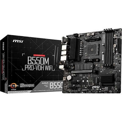 Материнская плата MSI B550M PRO-VDH WIFI AM4 4xDDR4 mATX (B550M PRO-VDH WIFI)