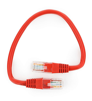 Патч-корд UTP Cablexpert, кат. 5e, 0.25м, красный (PP12-0.25M/R)