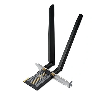 Сетевой адаптер беспроводной PCIe BE6500 Tp-Link Archer TBE400E (Archer TBE400E(UN))
