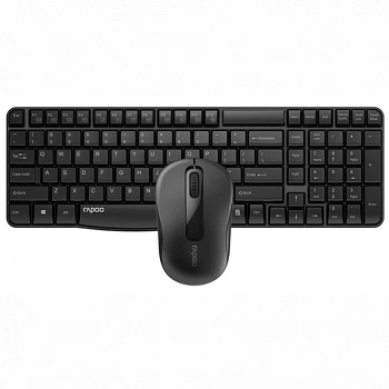  Клавиатура Rapoo X1800S, Wireless, Black, USB + мышь (18427/12223)