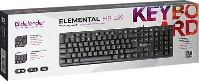 Клавиатура Defender Elemental HB-239, USB (45239)