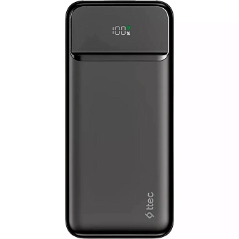 Пауэрбанк ttec ReCharger LCD, 10.000mAh - Black (2BB233S)