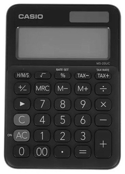 Калькулятор настольный CASIO MS-20UC-BK-W-EC (MS-20UC-BK-W-EC)
