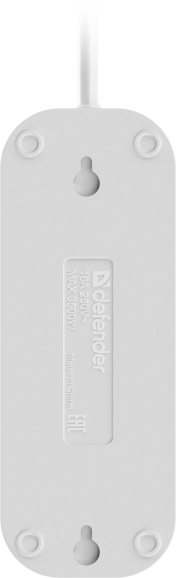 Удлинитель с заземлением Defender R330 16 А, 15 м, 3 розетки, белый (99370) Удлинитель с заземлением Defender R330 16 А, 15 м, 3 розетки, белый (99370)