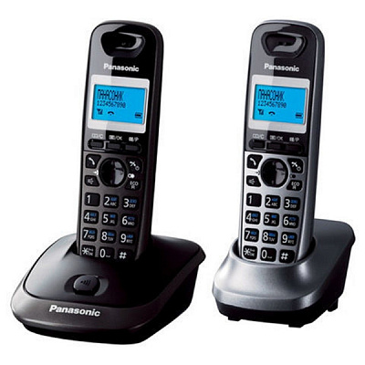 Радиотелефон PANASONIC KX-TG2512RU2 темно-серый  (KX-TG2512RU2)