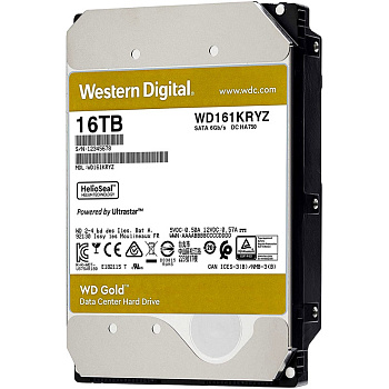Жесткий диск повышенной надежности HDD 16Tb Western Digital Gold WD161KRYZ SATA3  (WD161KRYZ)