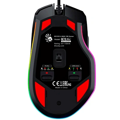 Мышь A4Tech Bloody W70 Max Activated, Stone Black, USB (W70 MAX/STONE BLACK)