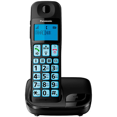 Радиотелефон PANASONIC KX-TGE110 (UCB) Черный (KX-TGE110UCB)