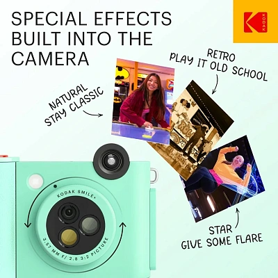 Фотоаппарат моментальной печати Kodak Smile+ зеленый (RODSMPCAMGN)