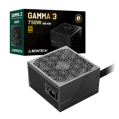 Блок питания Montech  750W, GAMMA 3 750W, Черный (GAMMA 3 750W)