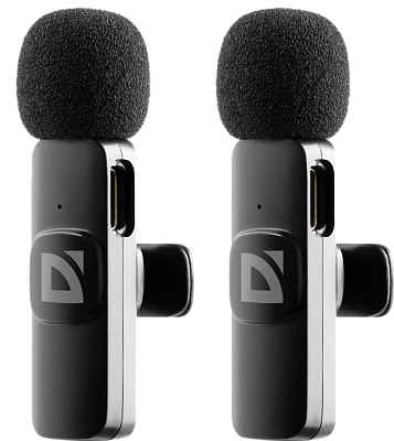 Микрофон петличный Defender Talky-138 wrls черный (64138)