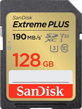 Карта памяти Sandisk Extreme PLUS 128GB SDXC (SDSDXWA-128G-GNCIN)