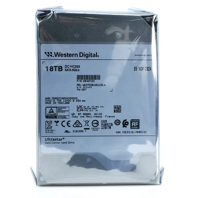 Корпоративный жесткий диск повышенной надежности HDD 18Tb WD ULTRASTAR SATA3 3,5" (WUH722018CLE6L4)