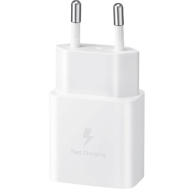Сетевое зарядное устройство Samsung 15W Power Adapter USB Type-C (EP-T1510NWEGRU), white