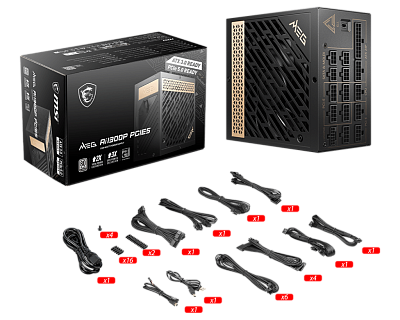 Блок питания MSI MEG Ai1300P PCIE5  1300W (MEG Ai1300P PCIE5)